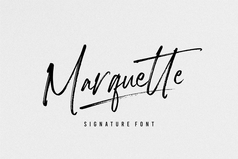Marquette 签名连笔英文字体